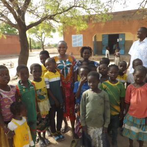 A month's wage for a teacher in Burkina Faso