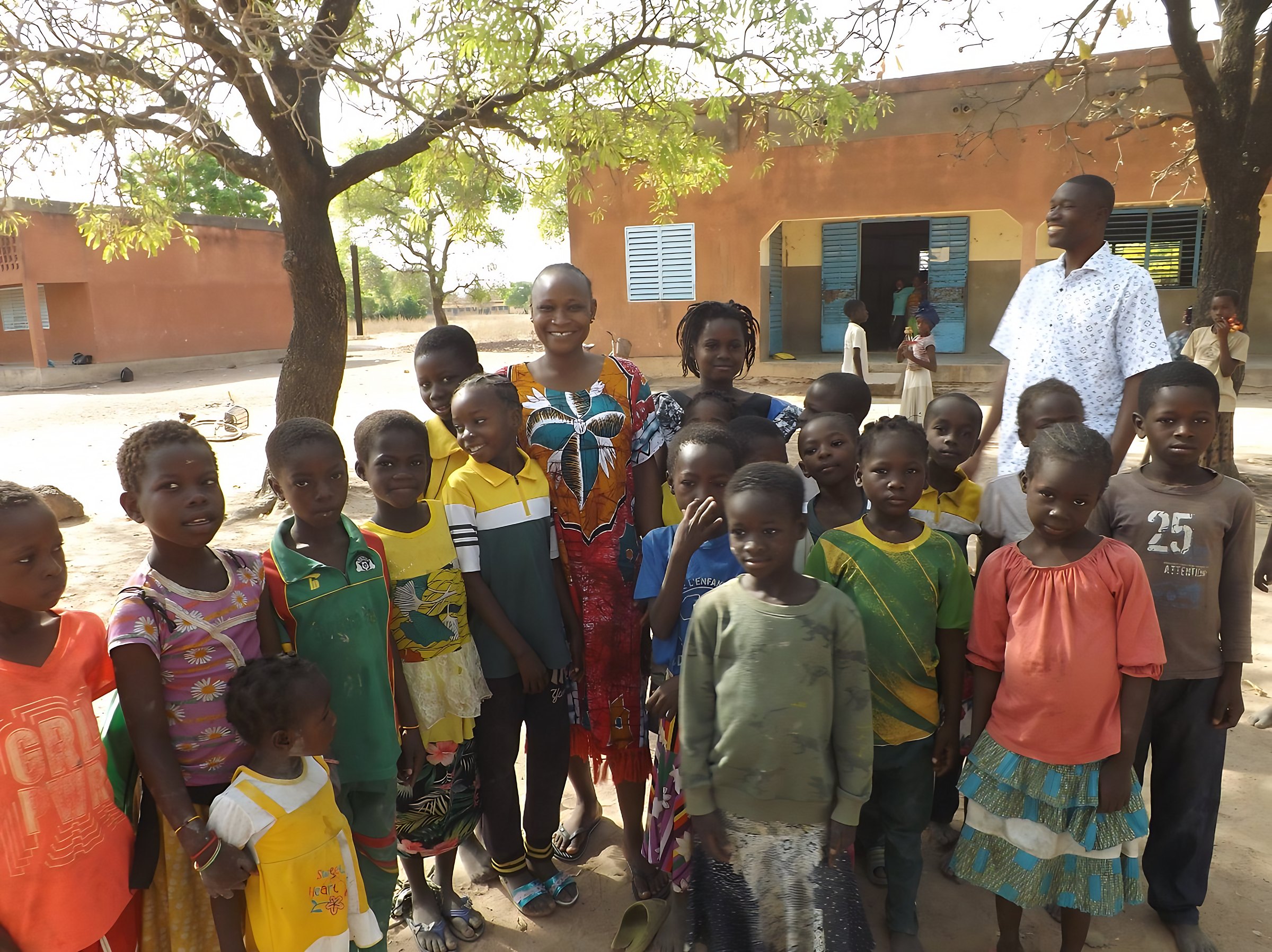 Children of SDK Primary School with their teachers